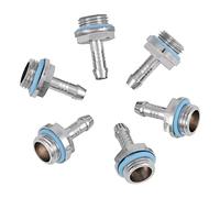 Yctze Ensemble de 6 Raccords Barbelés G1/4 avec Conception à Deux Touches pour des Systèmes de Refroidissement par Eau Efficaces dans les Pièces en Acier Inoxydable et en Plastique (7,2 mm)