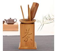 Yctze Ensemble de Cérémonie de thé en Bambou Naturel en Six Pièces - Accessoires Essentiels de thé Kung Fu pour une Expérience de Brassage Authentique