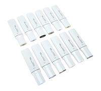 Yctze Ensemble de Marqueurs Rechargeables à Pointe Large-12 Marqueurs de Peinture de Couleur Standard pour Plastique, Bois, Verre-encrage Uniforme (Gris Série)