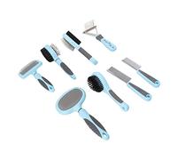 Yctze Ensemble de Peignes et Brosses 8 en 1 pour Chien - Kit Multifonctionnel de Démêlage et d'élimination des Nœuds pour Chats et Chiens à Poils Longs - Comprend Une Brosse en Nylon, des Peignes