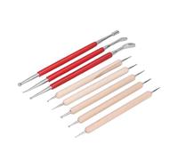 Yctze Ensemble de Points de Traçage à Double extrémité - Outils de Gravure Portables pour Modeler, Sculpter et Lisser l'argile avec des Matériaux en Acier Inoxydable, en Plastique et en Bûches -