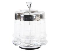 Yctze Ensemble de Pots à Condiments de Cuisine Transparents Rotatifs - 2 Distributeurs d'huile de 150 Ml et 2 Bouteilles d'assaisonnement de 80 Ml - Stockage Pratique du Sel et des Assaisonnements