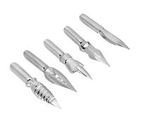 Yctze Ensemble de Stylos Plume Classiques Rétro avec 5 Plumes, Stylo d'écriture Vintage pour Calligraphie, Coffret pour les Vacances (BLUE)