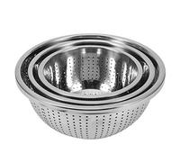 Yctze Ensemble de Tamis à Riz en Acier Inoxydable 3 Pièces, Filtre de Lavage de Riz, égouttoir Antidérapant pour Polissage Miroir pour le Lavage du et des Légumes de Cuisine