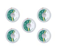 Yctze Ensemble de Tresses de Mèche à Souder 5 Pièces, Alliage sans Cuivre pour une Absorption Efficace de la Soudure, pour les Tâches de Soudage de 0,5 à 3, Mm