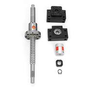 Yctze Ensemble de Vis à Billes 250mm, Durable et Haute efficacité | Résistant à l\'usure, Haute précision, Haute rigidité, Bonne réversibilité, Accouplement 6,35 mm