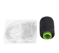 Yctze Ensemble d'épingles en T et C Incurvées pour l'artisanat du Cuir, Ensemble d'aiguilles Multi-spécifications pour les Projets de Couture et 'artisanat, Boîte de Rangement Facile