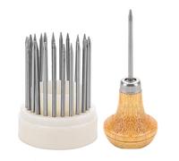 Yctze Ensemble d'Outils de Bijouterie de qualité Supérieure - 23 Outils de Gravure, Poignée et Support en Plastique pour la Fabrication de Bijoux, Sertissage de Diamants, de Perles et de Pierres