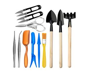 Yctze Ensemble d'Outils de Plantation de Jardin 12 Pièces pour Plantes Succulentes et bonsaï - Outils Manuels de Jardin Féerique Miniatures pour la Plantation et la Transplantation - Idéal pour Une