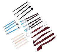 Yctze Ensemble d'outils de Sculpture en Argile 23 Pièces-Kits de Poterie Professionnels pour le Pointage, le Modelage et le Gaufrage, Idéal pour les Débutants et les Artistes