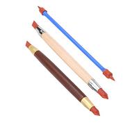 Yctze Ensemble d'outils de Sculpture en Argile de Silicone - 3 Stylos de Poterie pour Modeler et Enlever les traces.