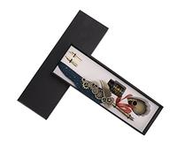 Yctze Ensemble Stylo Plume et Encre Vintage élégant avec Plume en Acier Inoxydable Brillant, de qualité Supérieure et de Rechange pour une Expérience d'écriture (SP281733 parsemé d'or et de bleu