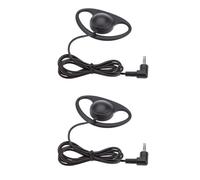 Yctze ER-32B Casque Mono-oreillette Mono avec Crochet d'oreille Léger et Prise de Type L de 3,5 Mm pour Les Cours en Ligne de Jeux en Centre D'appels (2PCS)