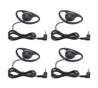 Yctze ER-32B Casque Mono-oreillette Mono avec Crochet d'oreille Léger et Prise de Type L de 3,5 Mm pour Les Cours en Ligne de Jeux en Centre D'appels (4PCS)
