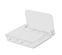 Yctze Étagère Murale Pliante, étagères Murales Flottantes Pliables Transparentes, étagère à Ruban Adhésif Solide sans Installation par Poinçon, Idéale pour évier de Salle de Bain et Toilettes (S)