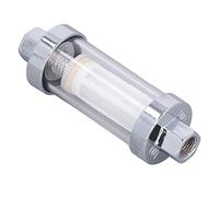 Yctze Filtre à Carburant, Filtre à Carburant Universel 3/8in 1/4in 5/16in Raccord avec 6 Connecteurs en Métal et Verre Accessoire de Modification Automobile Remplacement pour 9706