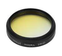 Yctze Filtre gradué de 37 Mm Lentille Graduée Jaune Couleur Progressive Texture Moletée en Alliage D'aluminium Compatible avec Les Objectifs D'appareil Photo de 37 Mm pour Les Scènes
