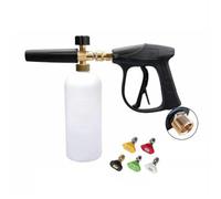 Yctze Fonctionnement à Haute Pression Fixer à Main Le Power Power Laveur Pression de Lave-Glace à Lave-Glace avec Bouteille en Mousse et 5 Pointes de Buse 0-60 ° Réglables pour Le