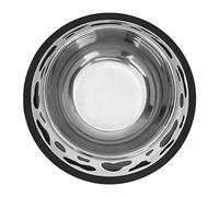 Yctze Gamelle Ronde élégante en Acier Inoxydable à Motif de Vache avec Base en Caoutchouc Antidérapant pour Petits Chiens et Chats - Mangeoire Idéale pour la Nourriture et l'eau (Diamètre inférieur