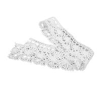 Yctze Garniture en Filet de Coton en Ruban de Dentelle Exquise de 10 Mètres - 4 Cm de Largeur, Rideau, Vêtements, Nappe, Décoration de, Décoration d'anniversaire et de Mariage (WHITE)
