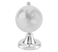 Yctze Globe Terrestre Rond Carte du Monde Sphère de Verre Décor Globe, Sphère de Verre, Décoration de la Maison, Décoration de Bureau, Cadeaux pour Amis, Décoratif, Haut de Gamme, élégante, (SILVER)
