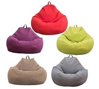 Yctze Grande Housse de Pouf - Chaise Longue Ultra Douce pour Adultes et Enfants, Design Intérieur Simple en Différentes Couleurs et Tailles pour Une Détente Confortable (N)