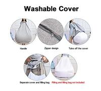 Yctze Grande Housse de Pouf - Chaise Longue Ultra Douce pour Adultes et Enfants, Design Intérieur Simple en Différentes Couleurs et Tailles pour Une Détente Confortable (E)