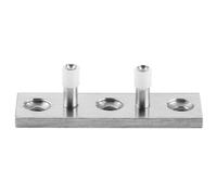 Yctze Guide de Rouleau de Porte de Grange en Acier Inoxydable 304, Guide de Sol Durable pour Portes Coulissantes, Installation Facile, 2x2x6.5 Cm