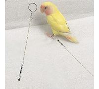 Yctze Harnais de Dressage pour Oiseaux en Acier Inoxydable avec Chaînes de Pied pour Perroquets - Agapornis, Nymphicus Hollandicus et Plus Encore - Conception Sûre et Antirouille, Facile à Utiliser