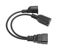 Yctze IEC320 C20 à 5-15R 5-20R Y Câble d'alimentation du Séparateur Y - PVC renforcé en Conception de 2 Out pour Une Utilisation Polyvalente avec l'électronique