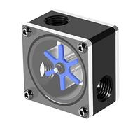 Yctze Indicateur de Débitmètre à 6 Turbines à 3 Voies, Filetage G1/4, Idéal pour Le Système de Refroidissement par Eau PC