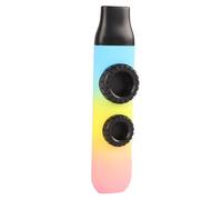 Yctze Instrument de Musique de Diaphragme en Plastique Kazoo avec 10 Diaphragmes de Flûte pour le Violon ukulélé (Dégradé de trois couleurs à haute brillance)