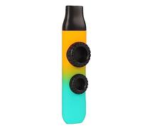 Yctze Instrument de Musique de Diaphragme en Plastique Kazoo avec 10 Diaphragmes de Flûte pour le Violon ukulélé (Texture de la peau Vert Orange Dégradé)