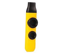 Yctze Instrument de Musique de Diaphragme en Plastique Kazoo avec 10 Diaphragmes de Flûte pour le Violon ukulélé (Jaune métallisé très brillant)