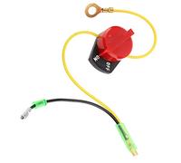 Yctze Interrupteur d'arrêt du Moteur, Bouton Marche/arrêt en Métal, Interrupteur de Moto Durable, Idéal pour GX110 GX120 GX160 GX200 GX240 GX270 GX340 GX390, 4 Cm