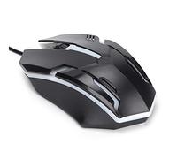 Yctze Jeu câblé Ergonomique avec Capteur Optique Lumineux pour Usage USB Plug et Lecture Accessoire Informatique (Black)