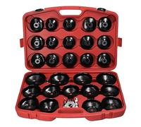 Yctze Jeu de 30 Clés de Filtre à Huile, Douille de Retrait de Type Capuchon 1/2 Pouce 12,5 Mm pour Filtre à Carburant de Voiture, avec Boîte de Rangement, Usure Antirouille pour