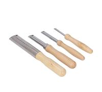 Yctze Jeu de 4 Coupe-trous en Argile, Manche en Bois avec Lames Rondes en Acier Inoxydable pour Projets de Sculpture et de Modélisation
