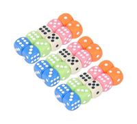 Yctze Jeu de Dés à 6 Faces 30 Pièces, Dés en Plastique Colorés, Jeu de aux Couleurs Translucides, Idéal pour Les Jeux de société, l'apprentissage des Mathématiques et la Salle de Classe