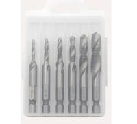 Yctze Jeu de Tarauds Filetés en Acier Rapide, 6 Pièces, pour un Perçage Efficace et un Outil de Filetage Composite pour des Réparations Rapides et de Nouveaux Filetages (Type long)