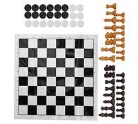 Yctze Jeu d'échecs et de Dames International 2 en 1, Jeu de société Pliable et Léger, Idéal pour Le Plaisir en Famille et Les Cadeaux