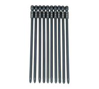 Yctze Jeu d'Embouts de Tournevis PH2 en Acier S2, Tige Hexagonale de 1/4 de Pouce, Longueur de 150 Mm, Embouts à Tête Transversale Aimantés pour Perceuses électriques et Tournevis Pneumatiques, 10