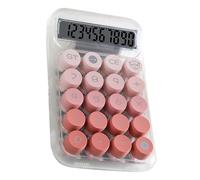 Yctze Jolie Calculatrice de Bureau Transparente avec Grands Boutons et Affichage Clair, Idéale pour Les Fournitures Scolaires et de Bureau (Pink)