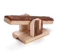 Yctze Jouet à Mâcher en Bois Naturel pour Petits Animaux de Compagnie - Lapins, Souris, Rats, Cochons d'Inde et Hamsters Parfaits - Meubles Sûrs, Durables et Innovants pour Animaux de Compagnie,