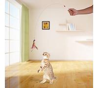 Yctze Jouet Amusant pour Chaton et Chaton, Teaser avec Plumes, Chasseur de Fil et Cloches - Jouet d'activité Engageant pour Chat pour des Heures de Plaisir et d'exercice