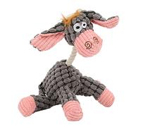 Yctze Jouet Couineur en Peluche pour Chien, Mastication Interactive, Dents, Petits et Grands Chiens - Gris (Gray)