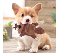 Yctze Jouet de Chien Interactif en Peluche Molle avec Son et Dents pour la Mastication, la Morsure et l'entraînement - Safe & (Brown)