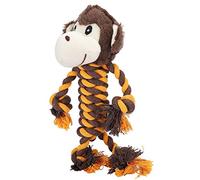 Yctze Jouet pour Chien en Corde de Coton en Peluche-Conception de Dessin animé de Singe et de Canard pour Le Nettoyage des Dents Molaires, Fourniture pour Animaux de Compagnie Résistante aux