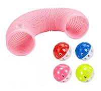 Yctze Jouet Tunnel pour Petit Animal, Taille Ajustable de 20 Cm à 80 Cm | Construction sûre en PP, Comprend des boules colorées, Idéal pour les cobayes