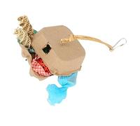 Yctze Jouets de Boîte de Recherche de Nourriture pour Oiseaux - Papier de Déchiquetage coloré, Bois de Sola, Boules de Rotin et Corde d'herbe | Jouets Amusants pour Perroquets en Quête de